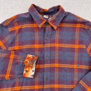 Pladra Every Day Plaid Flannel Shirt Men XL Portsmouth Blue Heather Coastal Soft